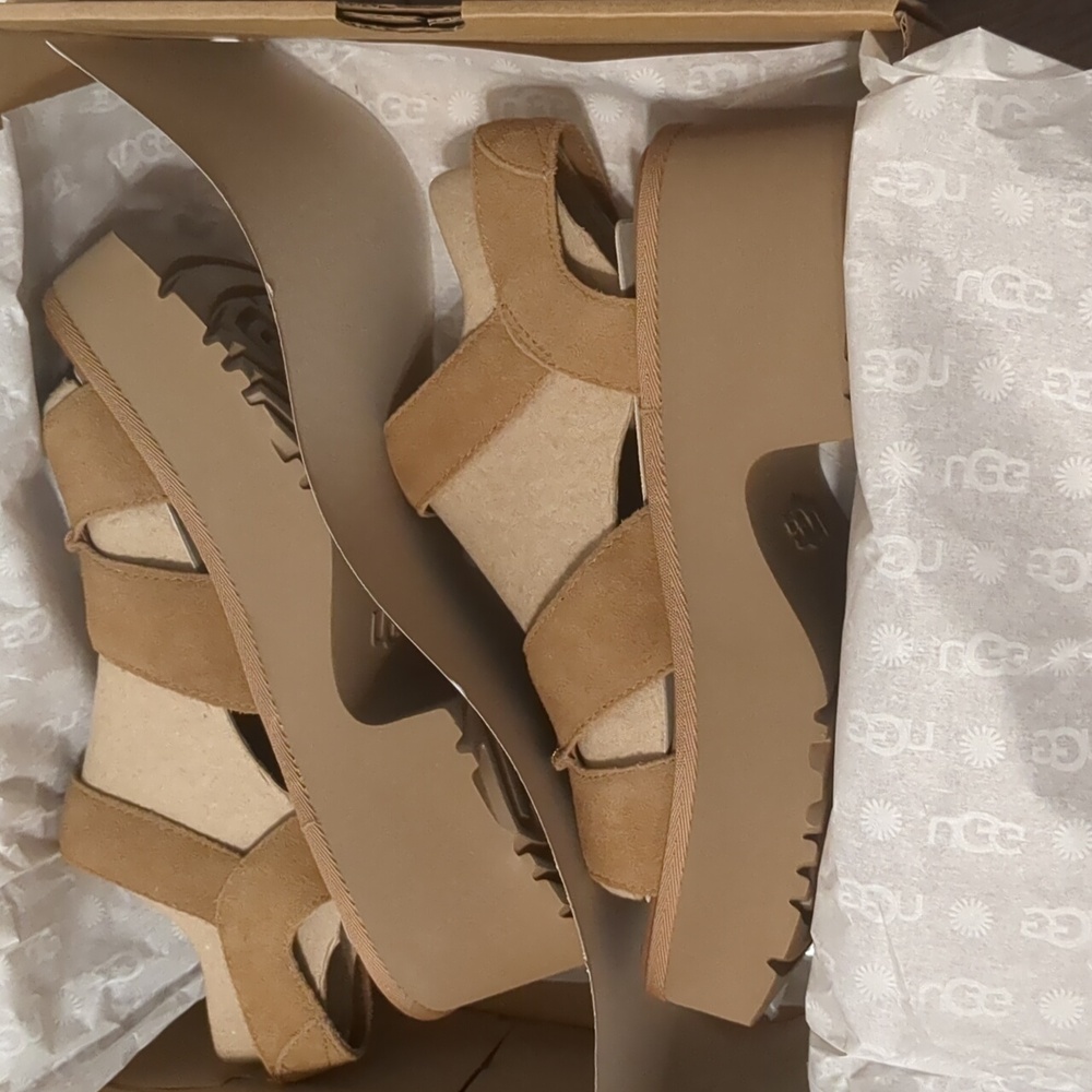New Ugg Height Ankle Strap Sandals 8 - Picture 4 of 10